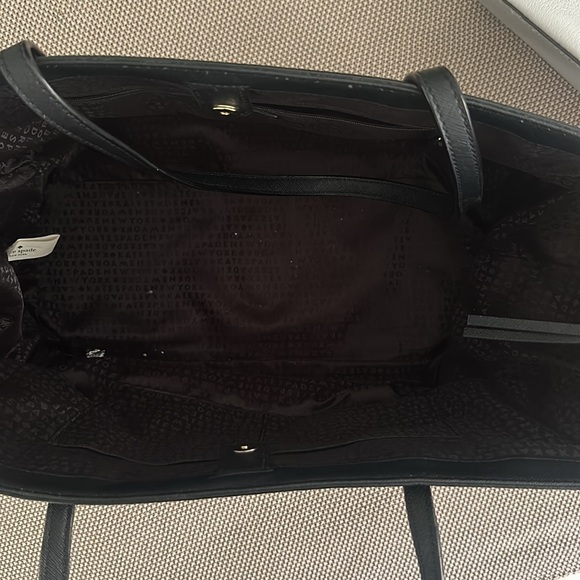 Large Kate Spade Black Leather Tote - Picture 8 of 8